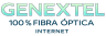 logo moderno de genextel con fibra